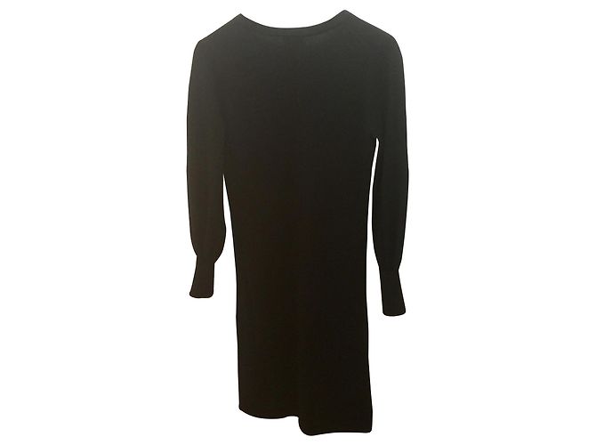 Autre Marque PURE Kaschmir-Woll-Mix Kleid Schwarz - Ansicht 2
