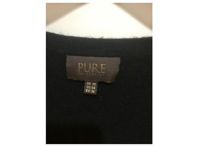 Autre Marque PURE Kaschmir-Woll-Mix Kleid Schwarz - Ansicht 4