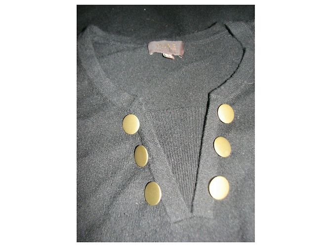 Autre Marque PURE Kaschmir-Woll-Mix Kleid Schwarz - Ansicht 6