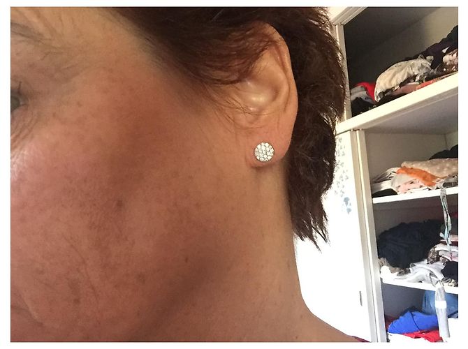 Autre Marque 0Piercing pavé di diamanti in oro bianco Argento - vista 2