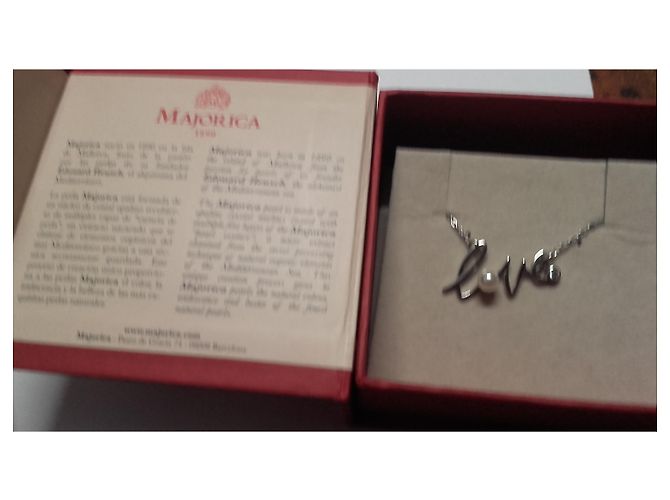 Autre Marque Collana d'amore di Majorica Argento - vista 5