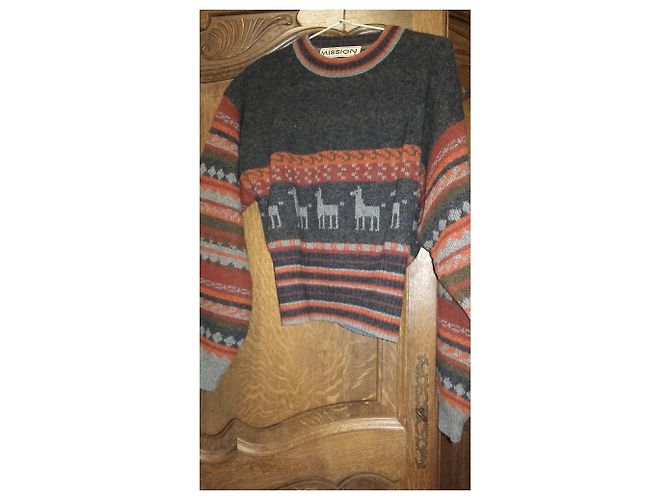 Autre Marque pull vintage Mission style péruvien Multicolore - vue 6