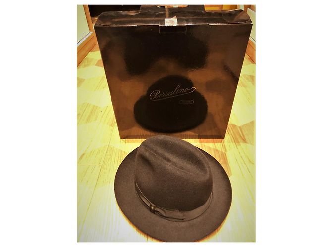 NUOVO CAPPELLO IN FELTRO DI PELLICCIA BORSALINO Nero - vista 11