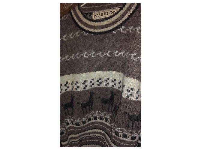 Autre Marque pull vintage Mission style péruvien Multicolore - vue 3