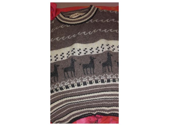 Autre Marque pull vintage Mission style péruvien Multicolore - vue 5