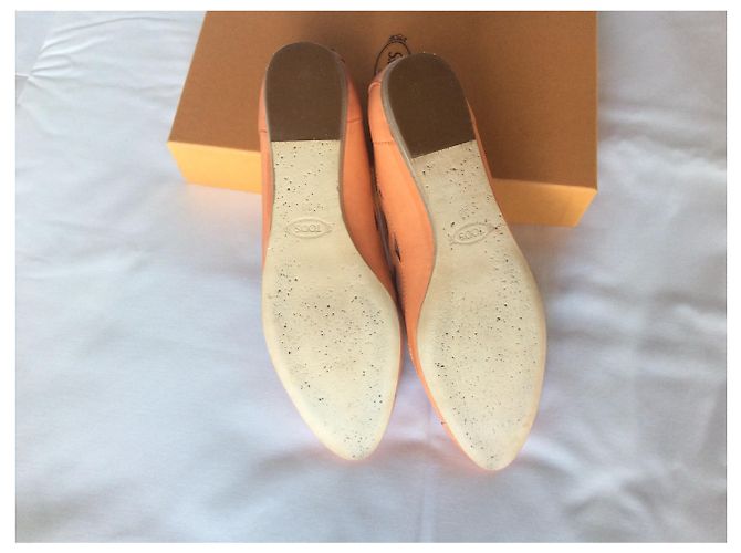Bailarinas Tod's de cuero caladas naranja - vista 5