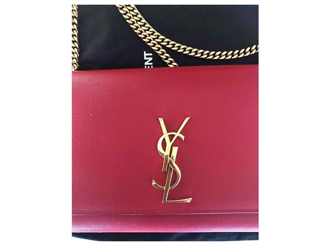 Yves Saint Laurent Kate Monogram Red Leather Handbag - view 4