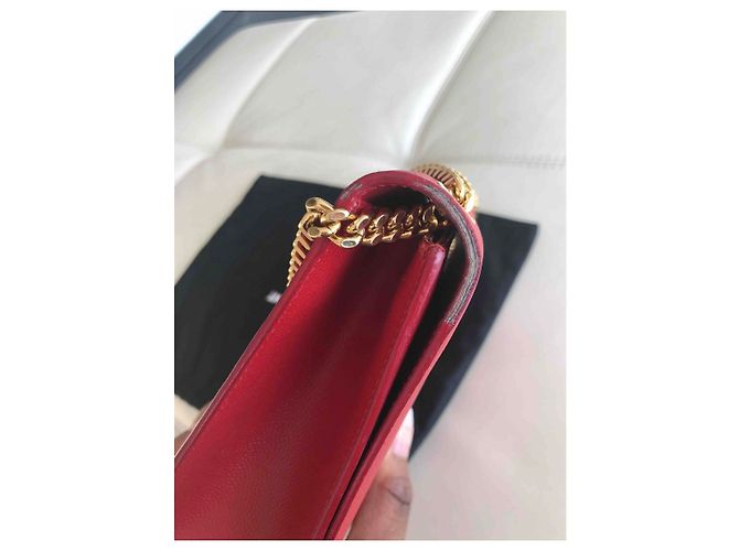 Yves Saint Laurent Kate Monogram Red Leather Handbag - view 6