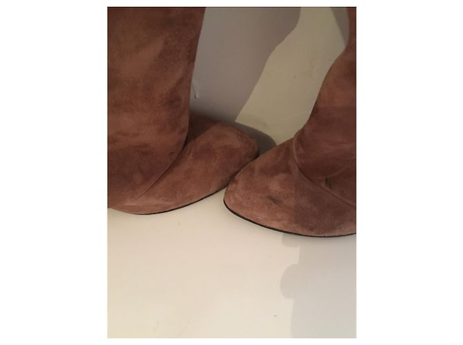 Botas Givenchy Shark de piel de ciervo marrón Castaño - vista 3