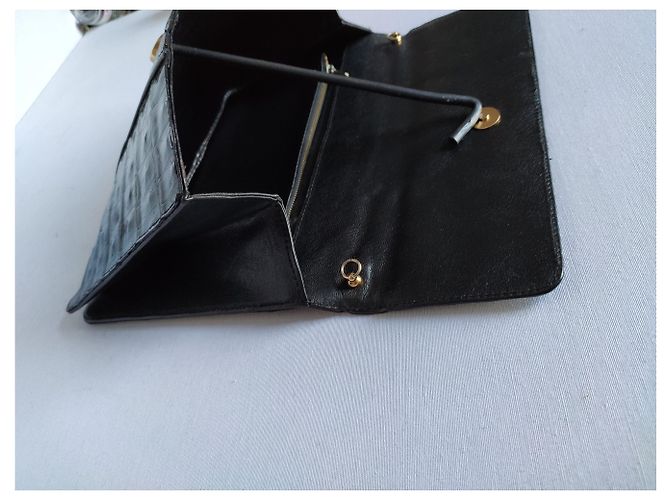 Borsa Pierre Cardin in pelle nera effetto coccodrillo Nero - vista 10