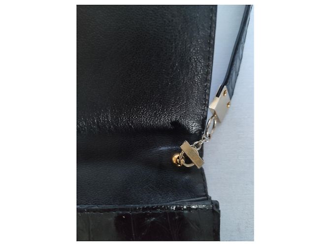 Borsa Pierre Cardin in pelle nera effetto coccodrillo Nero - vista 12