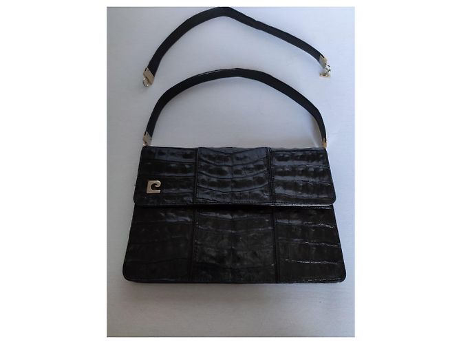 Borsa Pierre Cardin in pelle nera effetto coccodrillo Nero - vista 13