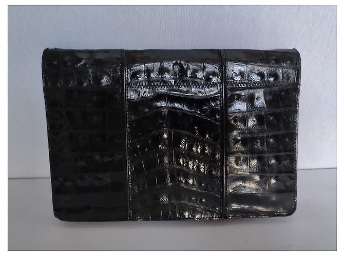 Borsa Pierre Cardin in pelle nera effetto coccodrillo Nero - vista 4