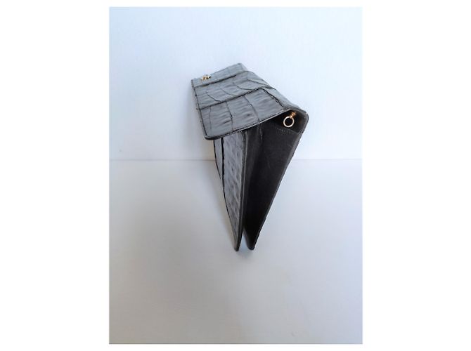 Borsa Pierre Cardin in pelle nera effetto coccodrillo Nero - vista 6