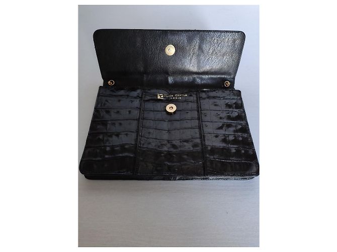 Borsa Pierre Cardin in pelle nera effetto coccodrillo Nero - vista 7