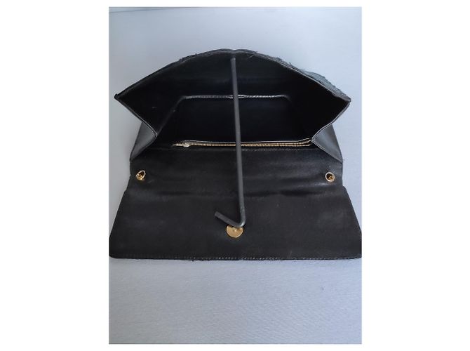 Borsa Pierre Cardin in pelle nera effetto coccodrillo Nero - vista 9