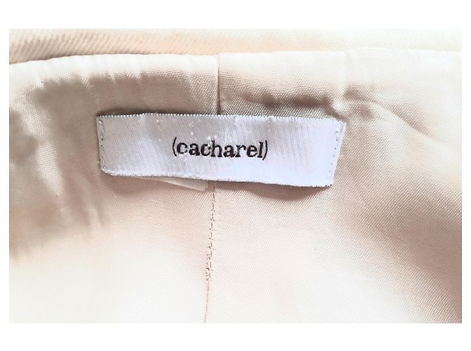 Abrigo de lana Cacharel Crema Talla 38 - vista 4