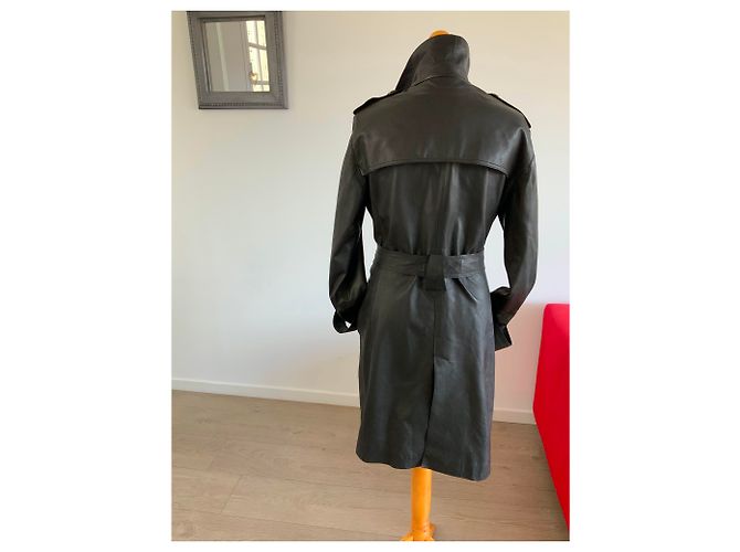 Moreschi TRENCHA DE CUERO NEGRO T40 - vista 3