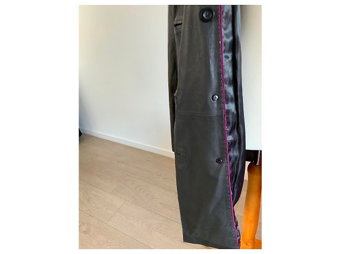 Moreschi TRENCHA DE CUERO NEGRO T40 - vista 5