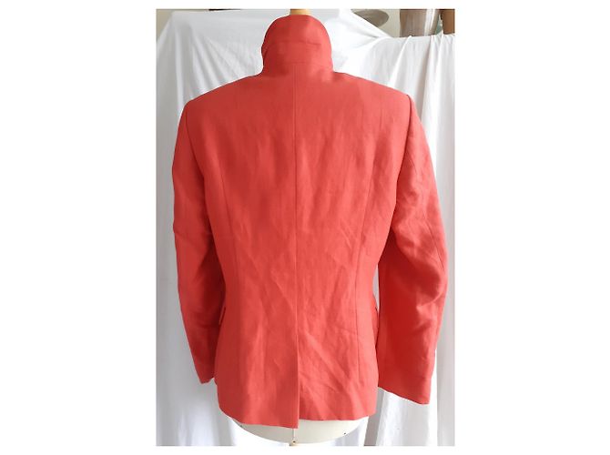 Autre Marque Rote Leinenjacke - Ansicht 2