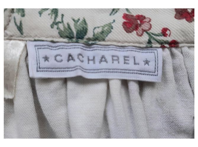 Falda floral de algodón beige Cacharel 11-12 años Multicolor - vista 3