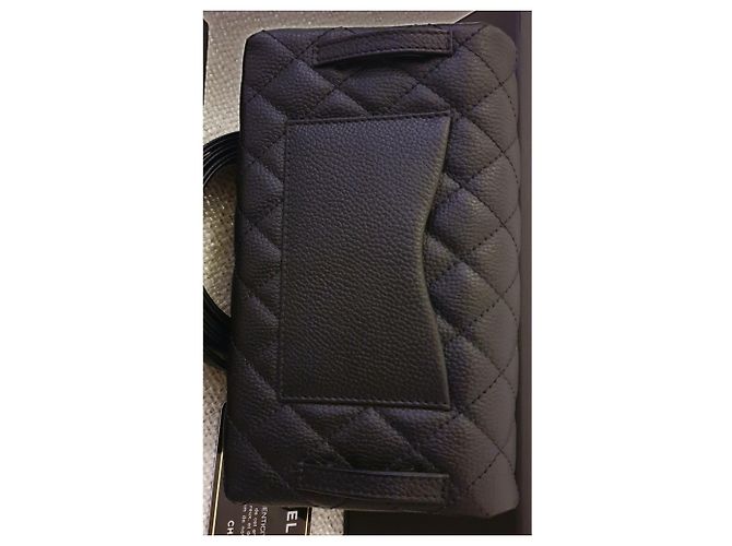 Chanel banana bolsa de ombro / Chanel mini bolsa Preto Prata - vista 12