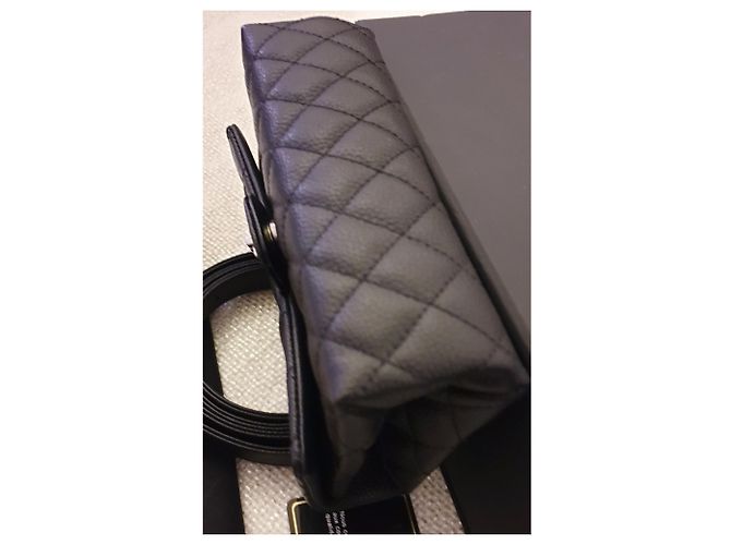 Chanel banana bolsa de ombro / Chanel mini bolsa Preto Prata - vista 13