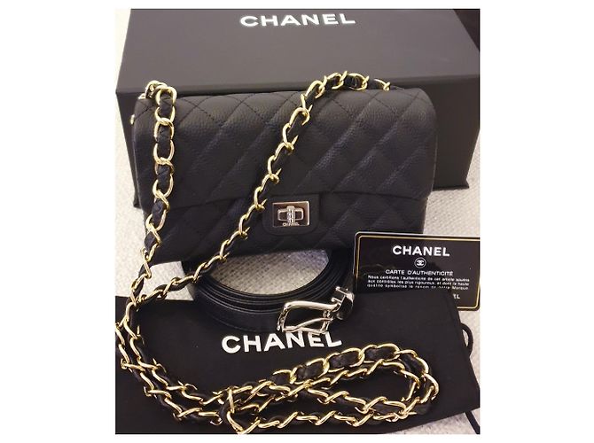 Chanel banana bolsa de ombro / Chanel mini bolsa Preto Prata - vista 17