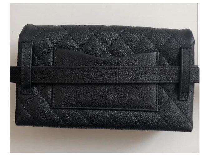 Chanel banana bolsa de ombro / Chanel mini bolsa Preto Prata - vista 3