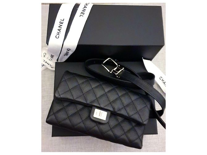 Chanel banana bolsa de ombro / Chanel mini bolsa Preto Prata - vista 4