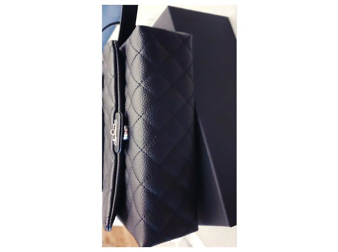 Chanel banana bolsa de ombro / Chanel mini bolsa Preto Prata - vista 5
