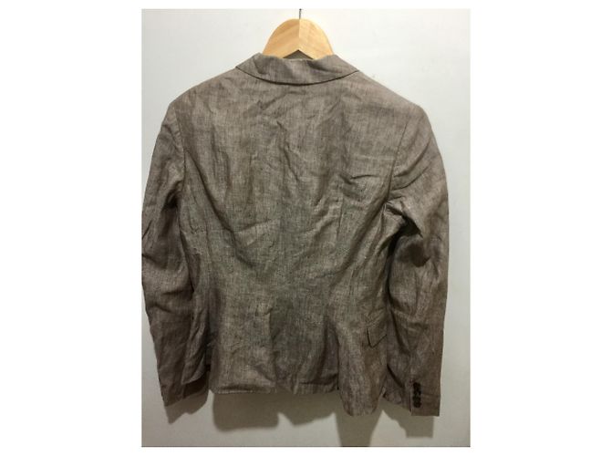 Nicole Fahri Nicole Farhi Blazer de linho Marrom - vista 2