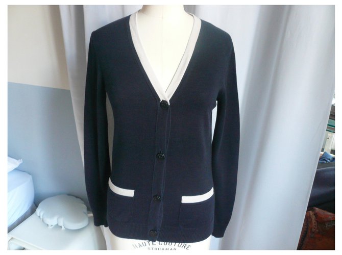 CHANEL UNIFORM TS Navy Cardigan Marineblau - Ansicht 2