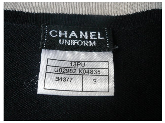 CHANEL UNIFORM TS Navy Cardigan Marineblau - Ansicht 3