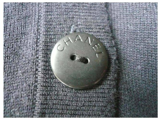 CHANEL UNIFORM TS Navy Cardigan Marineblau - Ansicht 4