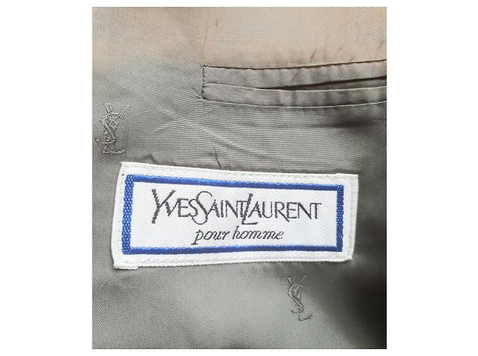 Yves Saint Laurent Wolljacke Olivgrün - Ansicht 3