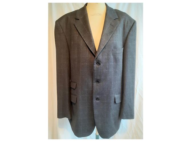 Cerruti 1881 Grey Blue Checked Wool Suit Light blue - view 2
