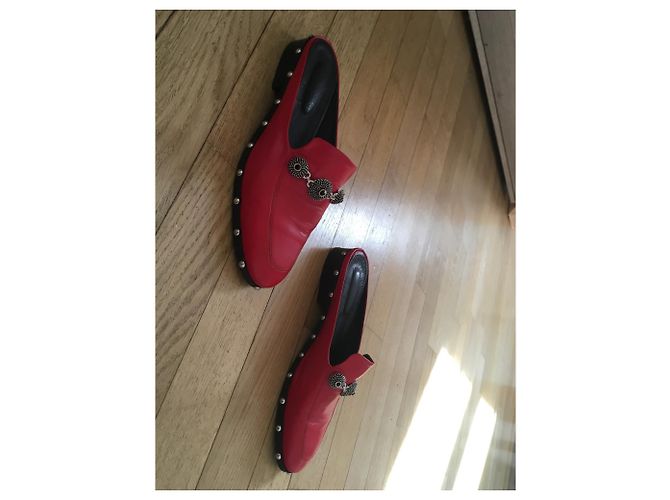 Mules de piel roja The Kooples - vista 2
