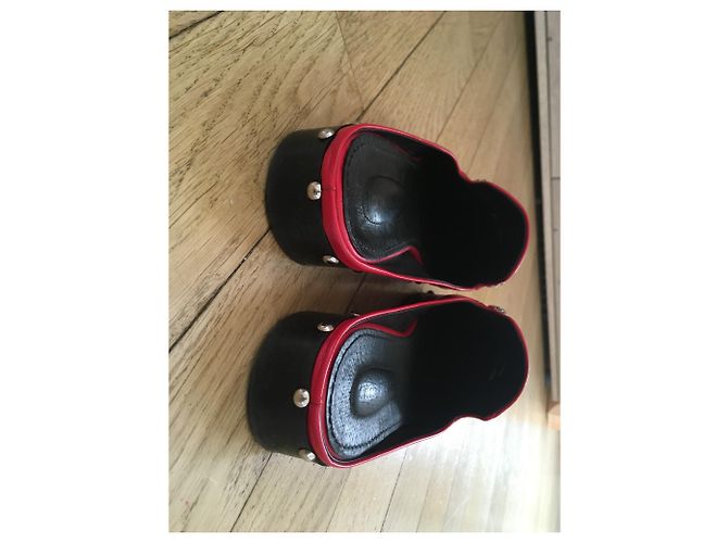 Mules de piel roja The Kooples - vista 3