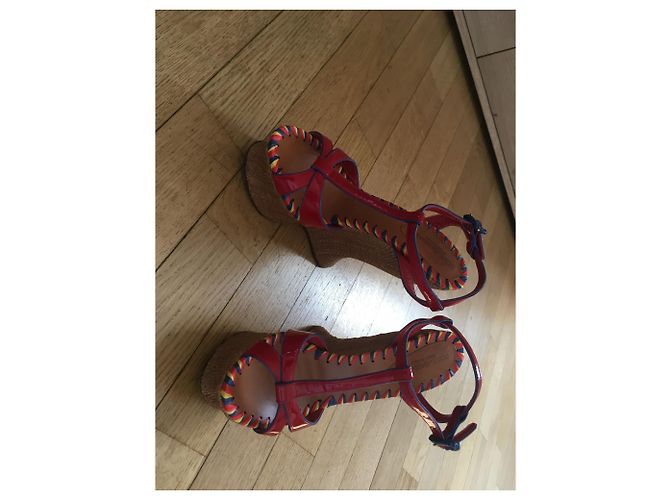 Sandali Dolce & Gabbana Rosso Beige Marrone chiaro - vista 2