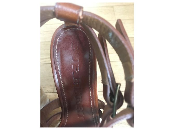 SANDALI SPARTIATI Burberry Marrone Beige Marrone chiaro Marrone scuro - vista 5