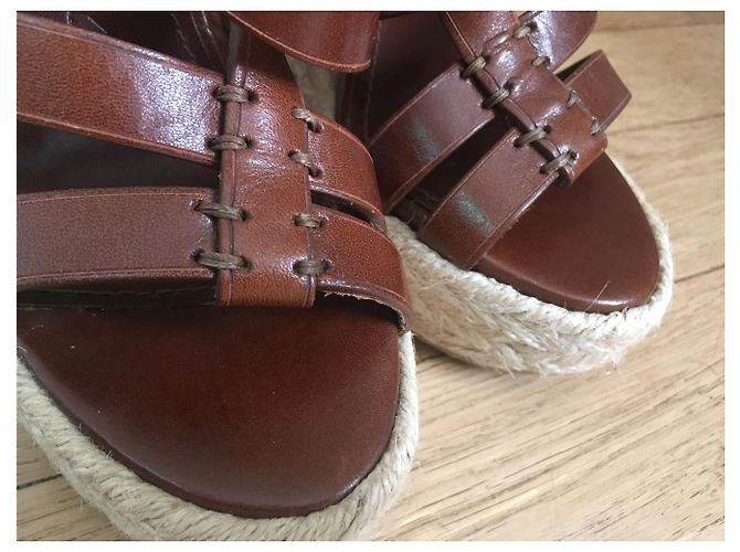 SANDALI SPARTIATI Burberry Marrone Beige Marrone chiaro Marrone scuro - vista 6