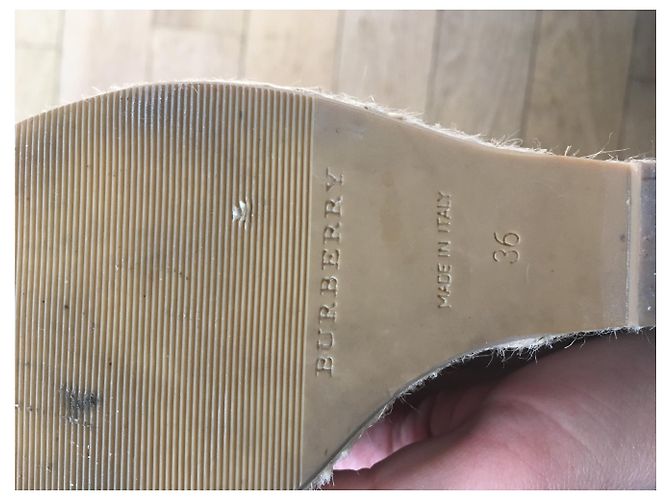 SANDALI SPARTIATI Burberry Marrone Beige Marrone chiaro Marrone scuro - vista 8