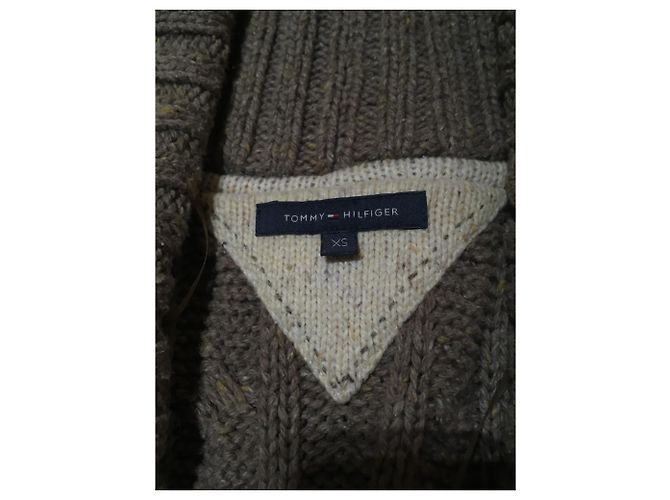 Tommy Hilfiger Lange Strickjacke Beige Hellbraun - Ansicht 3