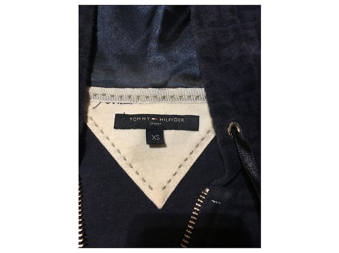 Tommy Hilfiger Sportjacke Blau Baumwolle Marineblau Dunkelblau - Ansicht 4