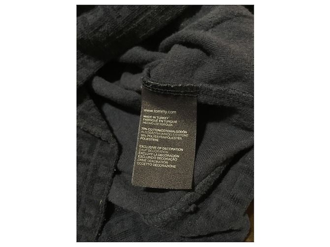 Tommy Hilfiger Sportjacke Blau Baumwolle Marineblau Dunkelblau - Ansicht 5