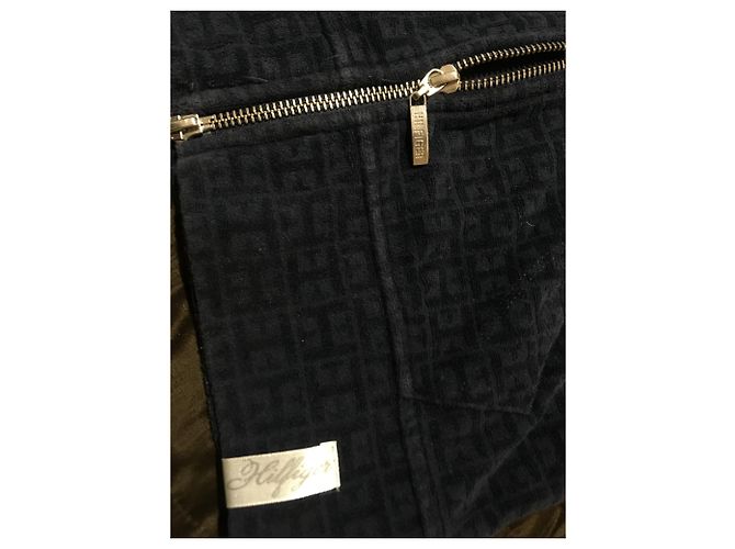 Tommy Hilfiger Sportjacke Blau Baumwolle Marineblau Dunkelblau - Ansicht 6