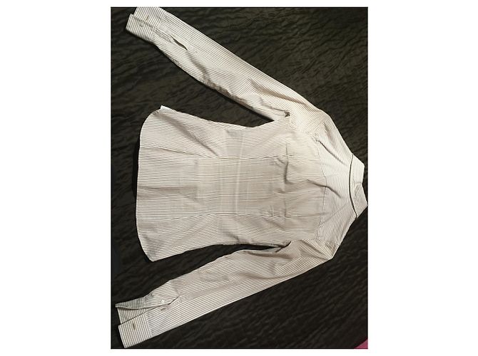 Camisa Tommy Hilfiger de algodón blanco beige Blanco roto - vista 5