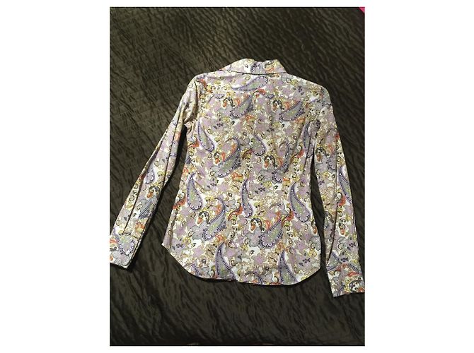 Camisa Etro ajustada de algodón beige caqui Multicolor Blanco roto - vista 2