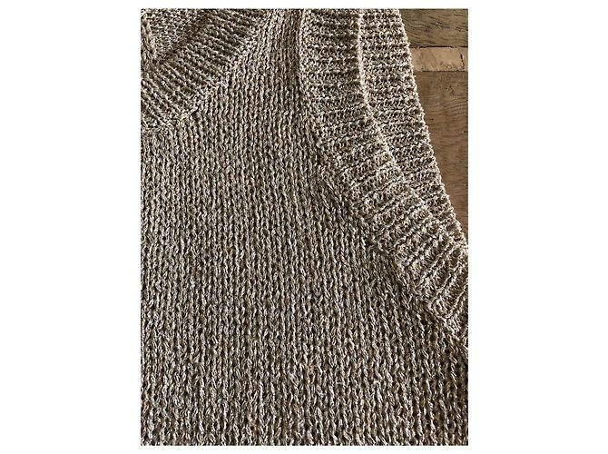 Autre Marque top de malla sin mangas lurex soft gold T. 36 Dorado - vista 5